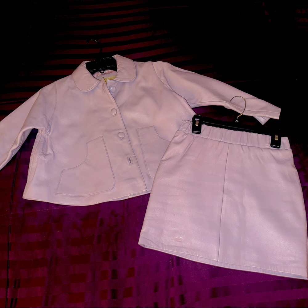Leather suit (jacket & skirt)